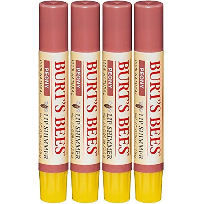 Burt's Bees LIP SHIMMER, PEONY - 0.09 OUNCES EACH (VALUE PACK OF 4) - Image 2